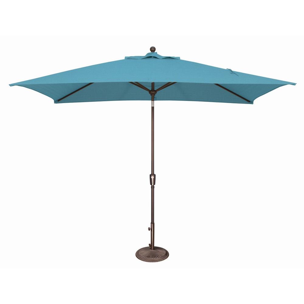 Ssum92-6x10rt00-a5416 6 X 10 Ft. Catalina Rectangle Push Button Tilt Market Sunbrella Umbrella, 5416 Aruba