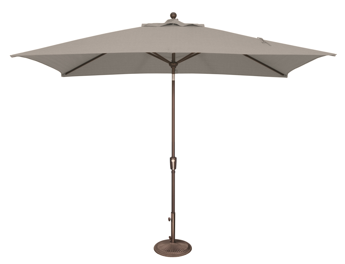 Simplyshade Ssum92-6x10rt00-a40433 Catalina 6 Ft. X 10 Ft. Rectangle Sunbrella Push Button Tilt Umbrella Cast Silver