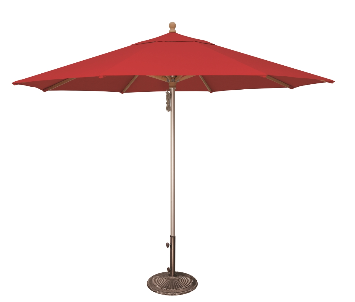 Simplyshade Ssuwa811ss-a5403 Ibiza 11 Ft. Sunbrella Wood & Aluminum Umbrella Tangerine