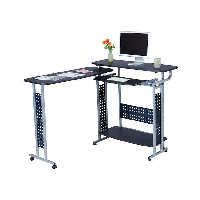 Safco 1974bl Scoot Shift Standing-height Desk With Rotating Work Surface - Black - 42.25 X 47.25 X 21.25 In.