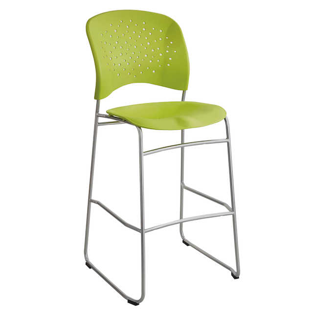 Safco 6806gn Reve Bistro-height Chair With Round Back - Green - 47.5 X 19.75 X 23.5 In.