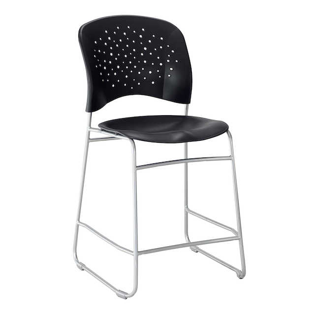 Safco 6815bl Reve Counter Height Chair - Black - 42.5 X 19.75 X 23.5 In.