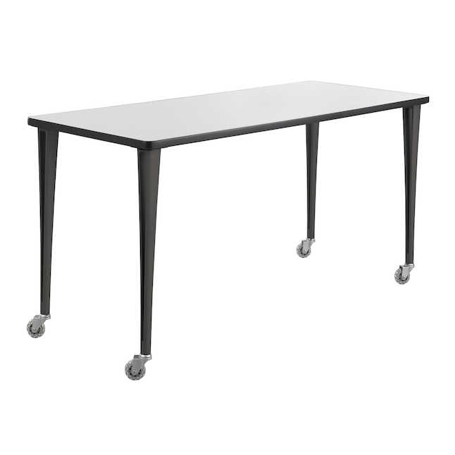 Safco 2090grbl Rumba Post Table Leg With Casters - Gray & Black - 29 X 60 X 24 In.