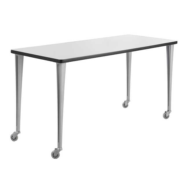 Safco 2090grsl Rumba Post Table Leg With Casters - Gray & Silver - 29 X 60 X 24 In.