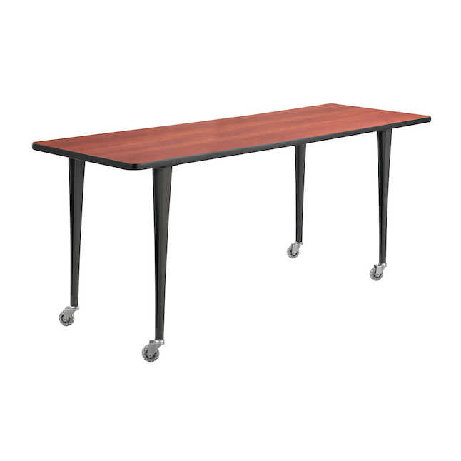 Safco 2092cybl Rumba Post Table Leg With Casters - Cherry & Black - 29 X 72 X 24 In.