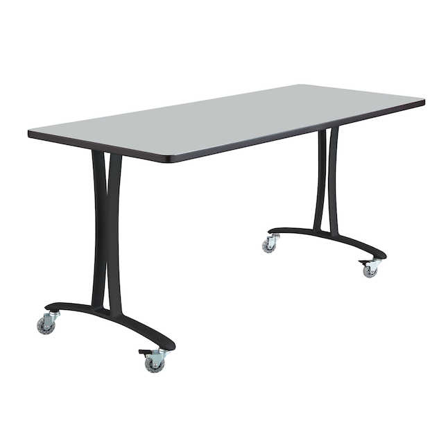 Safco 2094grbl Rumba Table Leg With Casters - Gray & Black - 29 X 23.5 X 24 In.