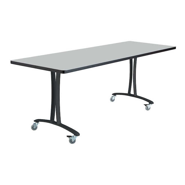 Safco 2096grbl Rumba Table Leg With Casters - Gray & Black - 29 X 72 X 24 In.