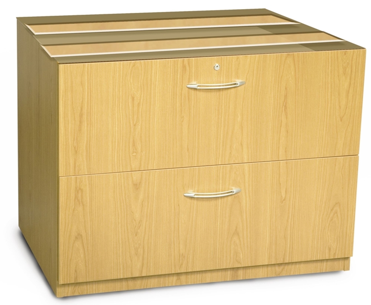 Aclf36lma Aberdeen Series Lateral File With Credenza, Return & Extended Corner - Maple - 27.5 X 36 X 20 In.