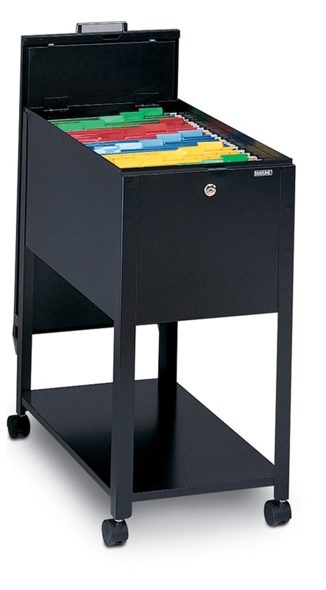 9p610blk Mobilizers Letter Size File With Lid, Black - 27 X 14 X 26 In.