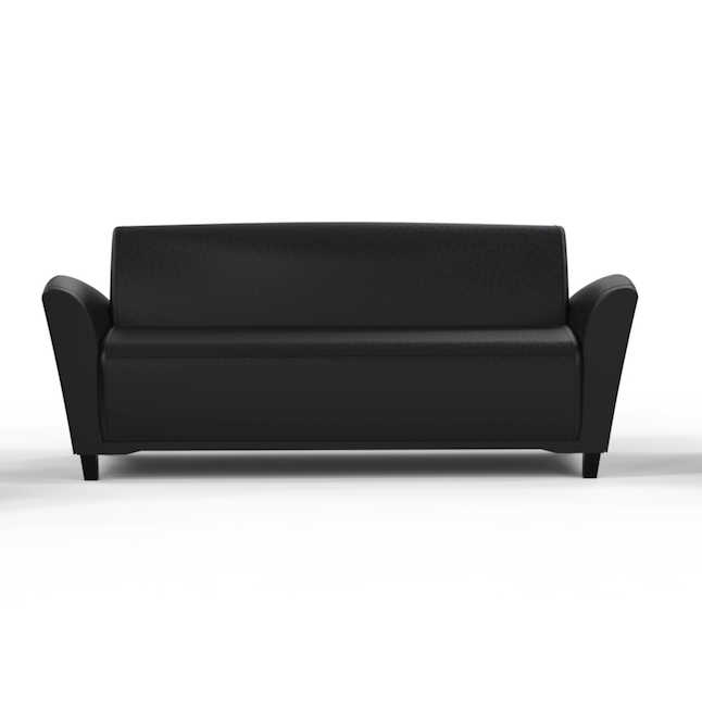 Vcc3blkb Santa Cruz Lounge Sofa, Black Leather - 34 X 75.2 X 32.2 In.