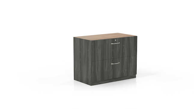 Aclf36lgs Aberdeen Series Credenza Lateral File, Credenza, Return & Extended Corner - Grey Steel - 27.5 X 36 X 20 In.