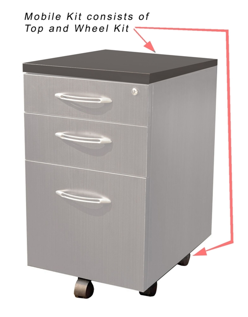 Amk20lgs Aberdeen Series Mobile Kit With Credenza Pedestals, Grey Steel - 72 X 48 X 24 In.