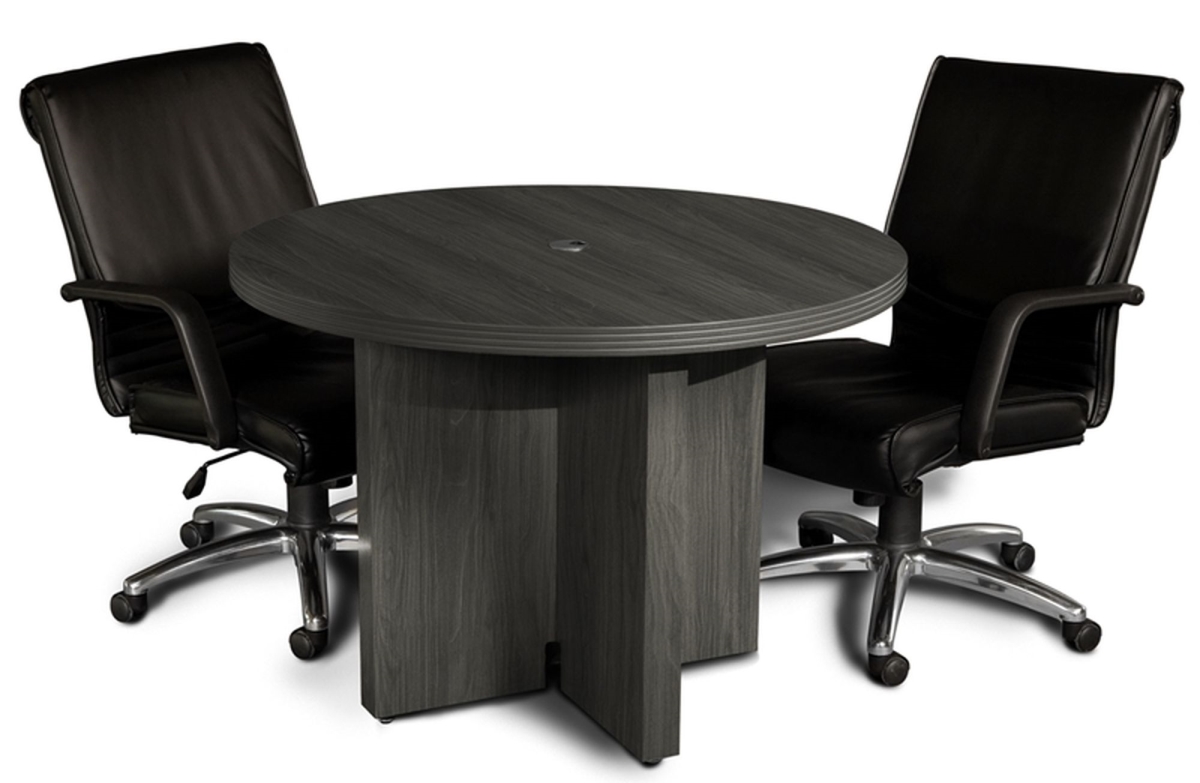 Actr42lgs 42 In. Dia. Aberdeen Series Round Conference Table, Grey Steel