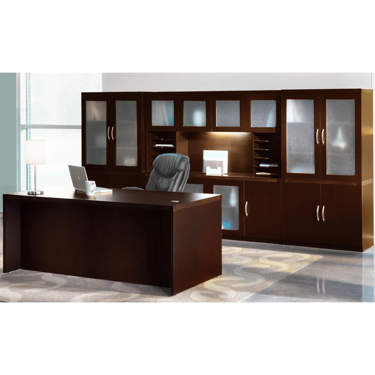 At35ldc 12 X 8 Ft. Aberdeen Series Suite 35 Executive Desk, Mocha