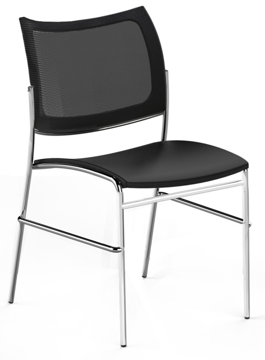 Emc25mblk Escalate Mesh Back Chair, Black Fabric Seat - 32 X 19.5 X 21.5 In.