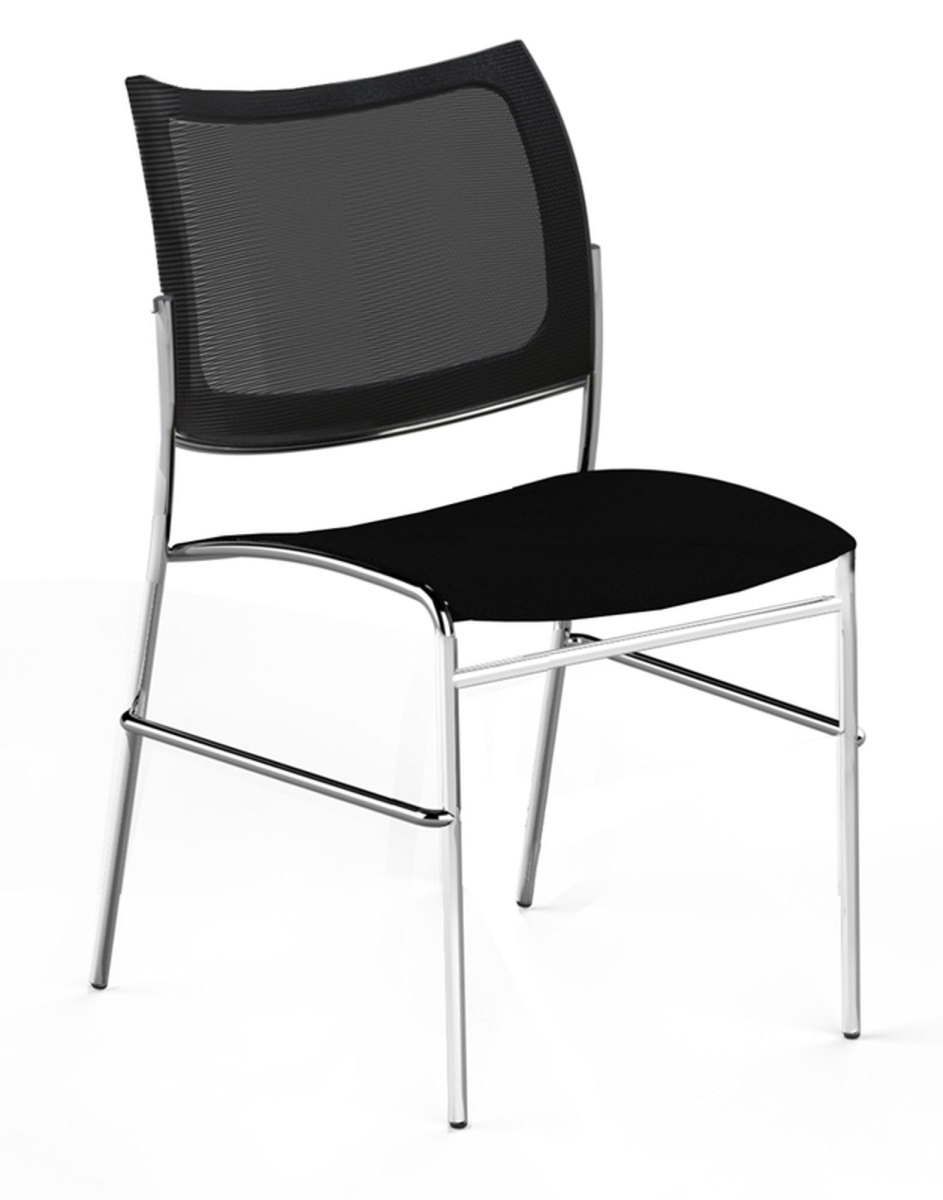 Emc2mb Escalate Mesh Back Chair, Plastic Seat - Black, 32 X 19.5 X 21.5 In.