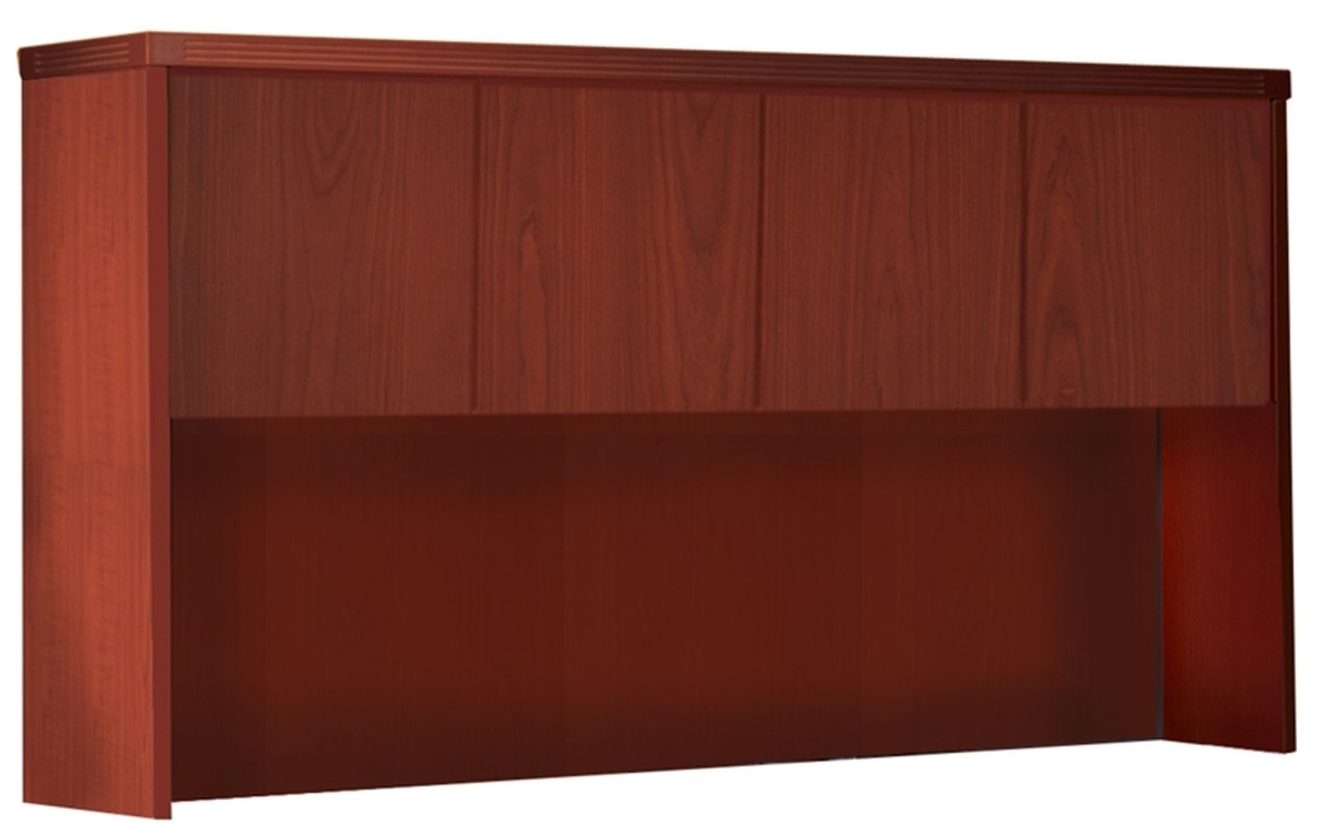 Ahw66lcr Aberdeen Series Hutch With Wood Doors, Cherry - 39 X 66 X 15 In.