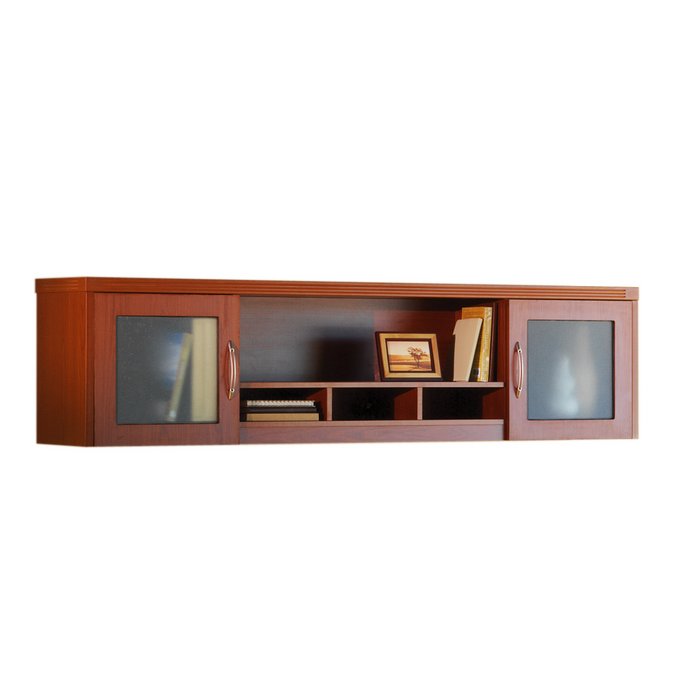Awg72lcr Aberdeen Series Wall Mount Hutch, Cherry - 19.12 X 72 X 15 In.