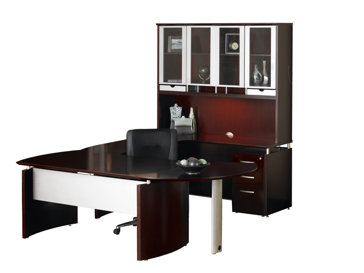 Nt29mah 87 X 108 In. Napoli Suite 29 Right Handed U-shaped Desk With Hutch, Mahogany