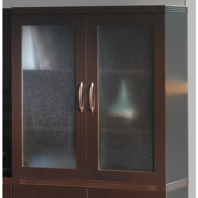 Agdcldc Aberdeen Series Glass Display Cabinet - Mocha - 39.25 X 36 X 18 In.