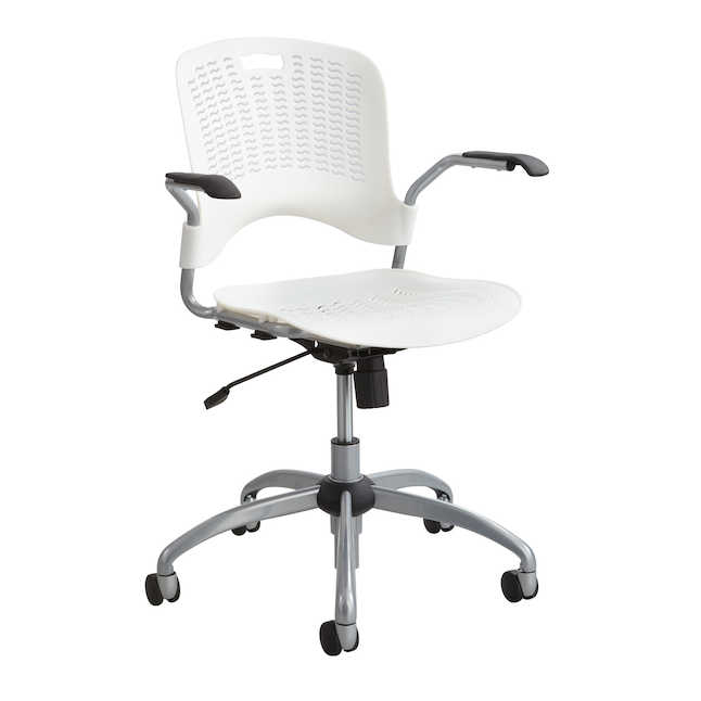 Safco 4182wh Sassy Manager Swivel Chair - White - 38 X 25.5 X 24.5 In.