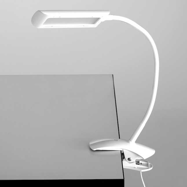 Safco 1004wh 6w White Clamp-on Led Task Light With Flexible Arm & 3-step Dimmer - 13 X 3 X 12 In.