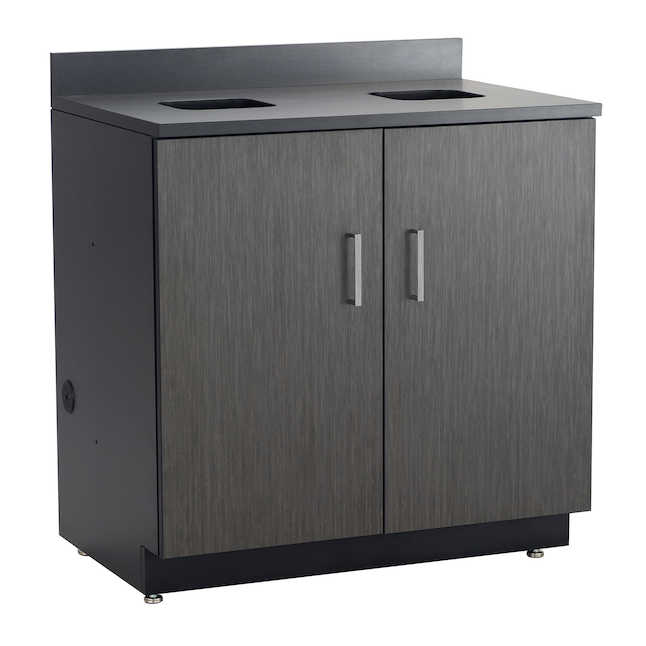 Safco 1704an Hospitality Base Cabinet With Waste Receptacle - Asian Night & Black