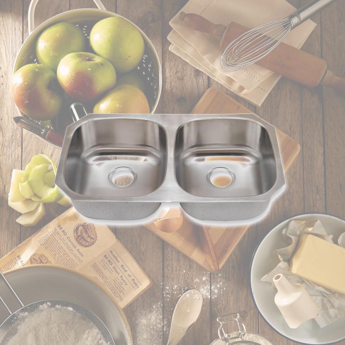 Picture of SFC SM502 Undermount Double Bowl Kitchen Sink- 33.25 x 18.125 x 9 in.