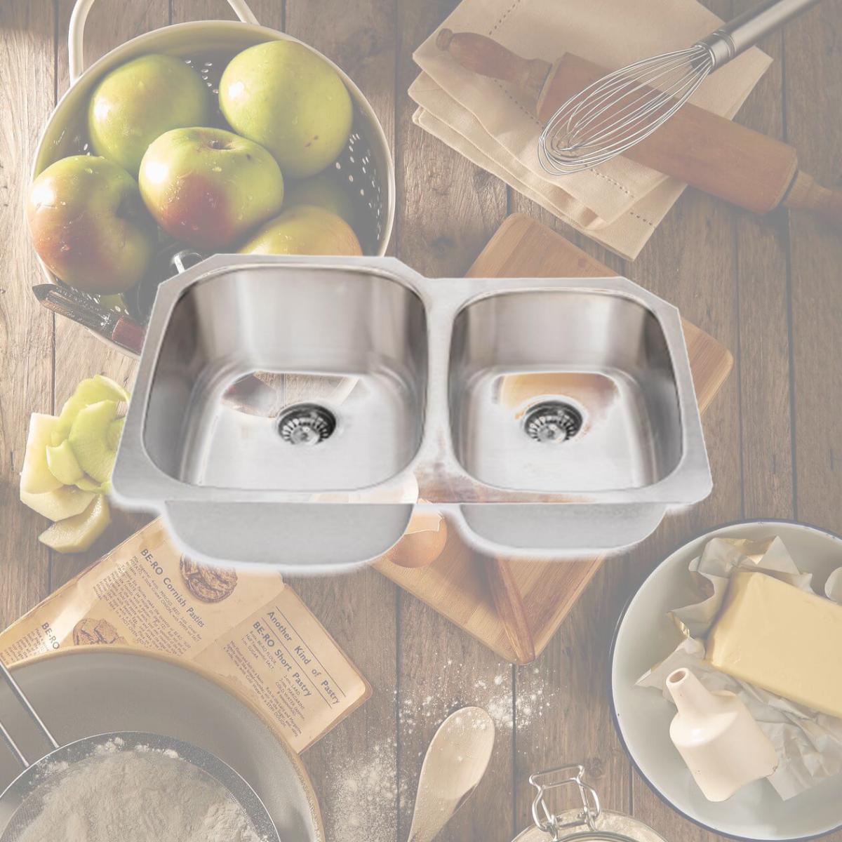 Picture of SFC SM503R Undermount Double Bowl Kitchen Sink- 32 x 20.75 x 9 in.