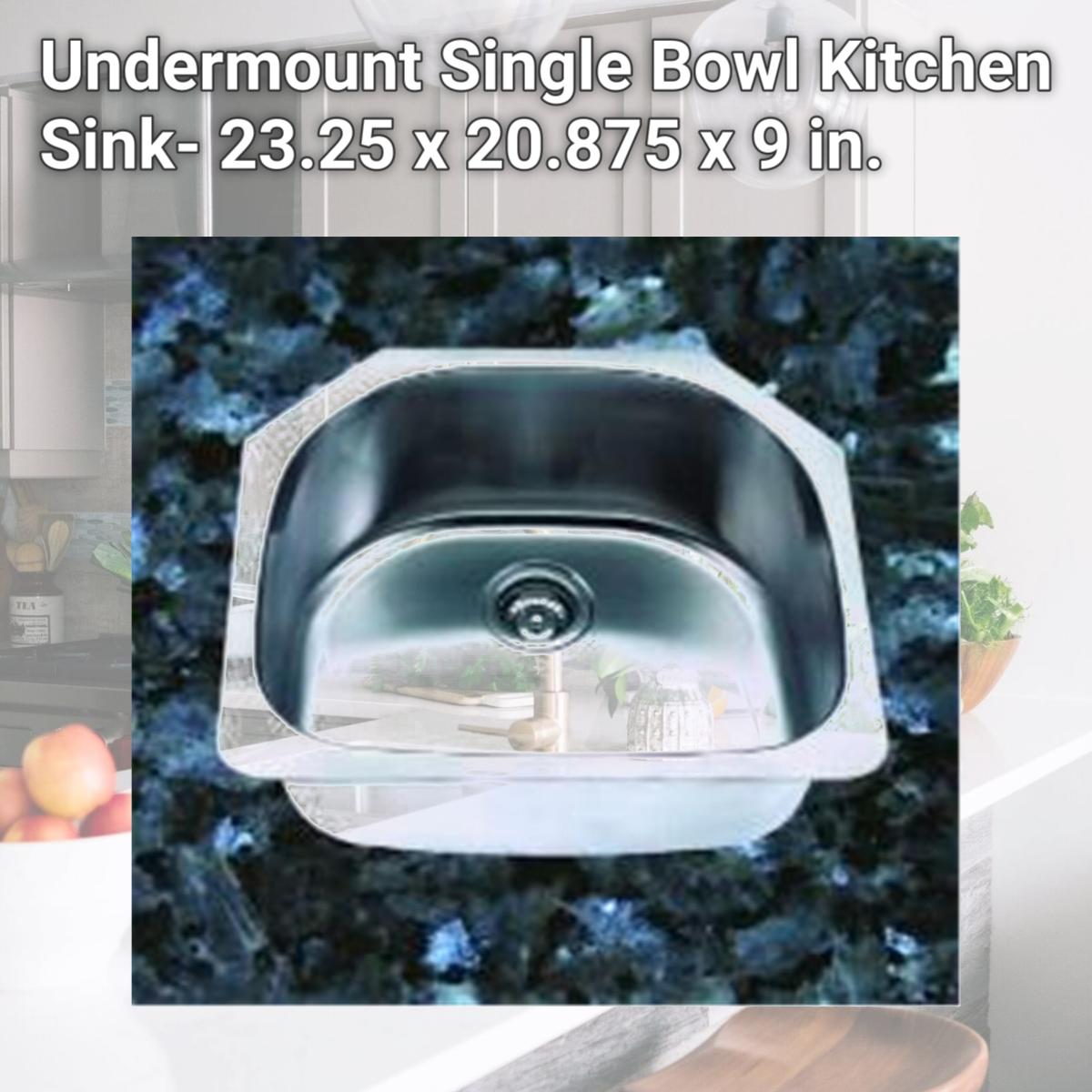 Picture of SFC SM2421 Undermount Single Bowl Kitchen Sink- 23.25 x 20.875 x 9 in.