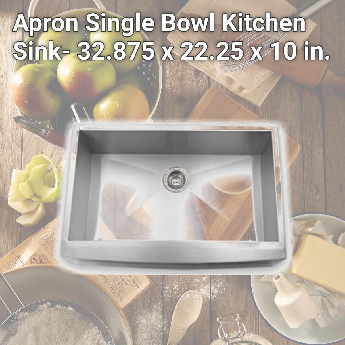 Picture of SFC AP3320C Apron Single Bowl Kitchen Sink- 32.875 x 22.25 x 10 in.