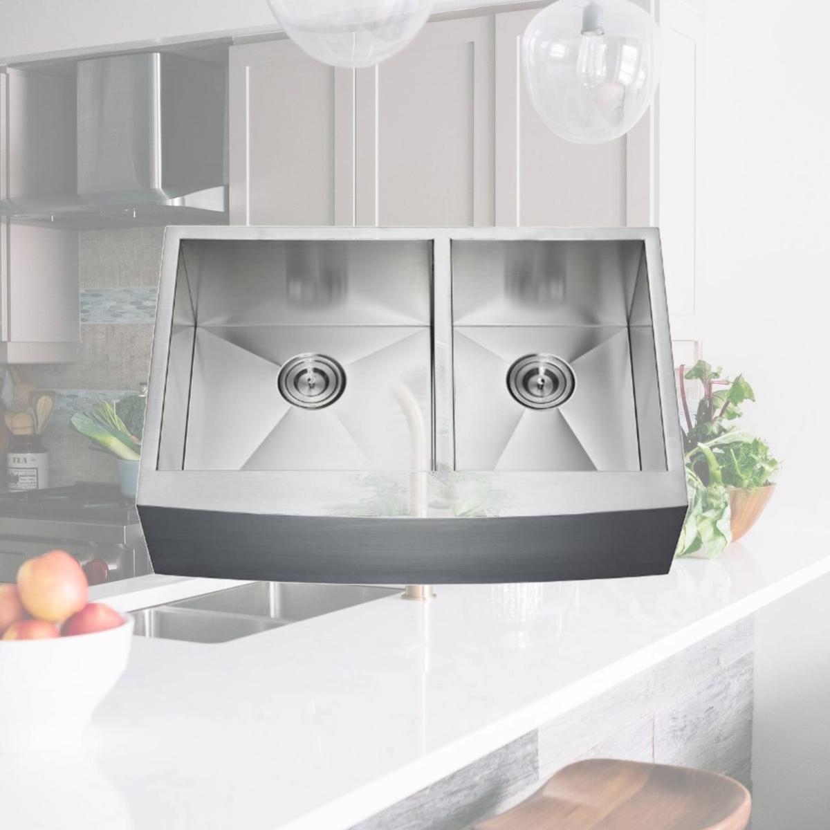 Picture of SFC AP3320BL Apron Double Bowl Kitchen Sink- 32.875 x 22.25 x 10 in.