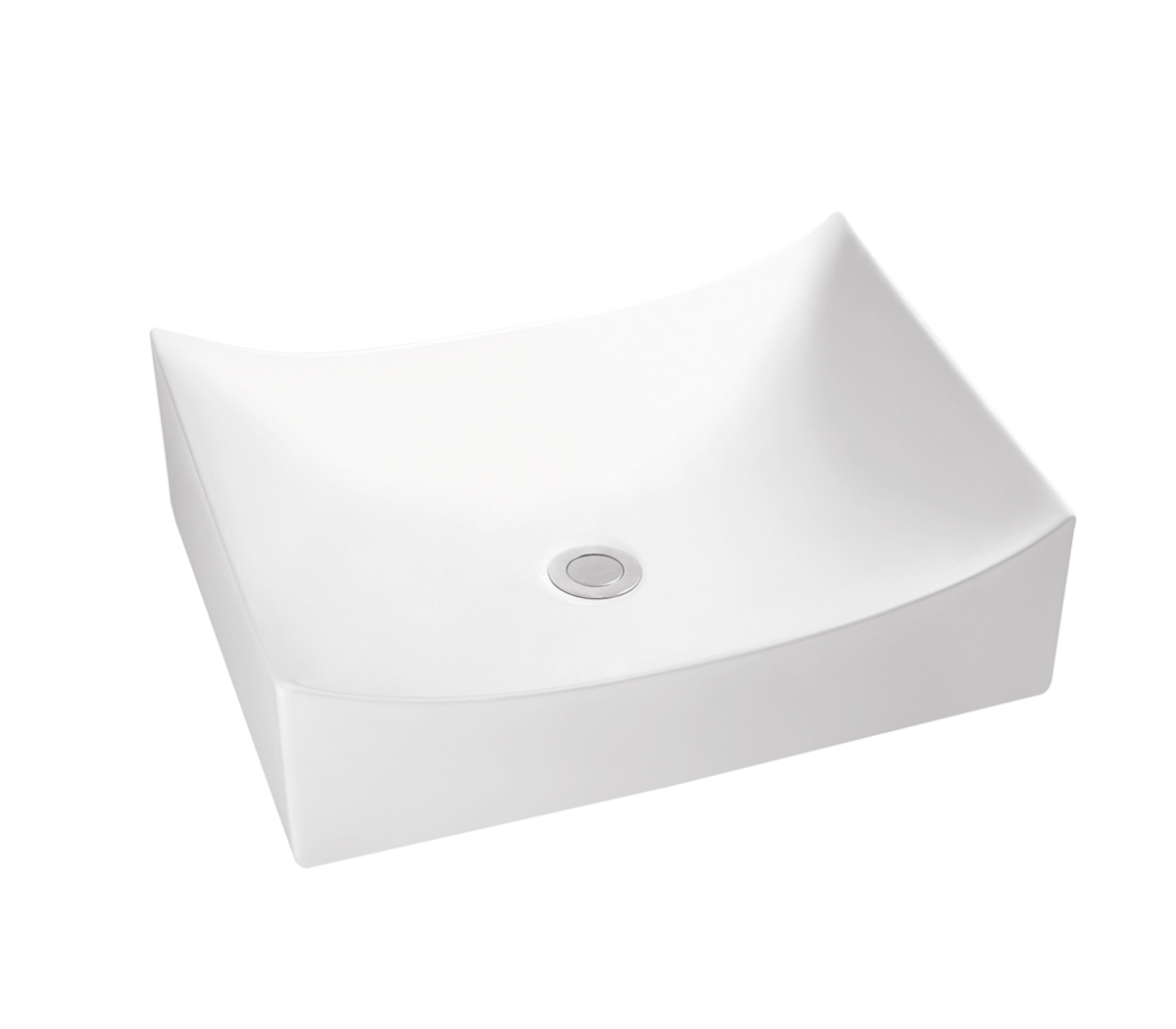 Tp-2300 White Artistic Porcelain Vessel Bathroom Sink, 15.75 X 15.75 X 5.12 In.