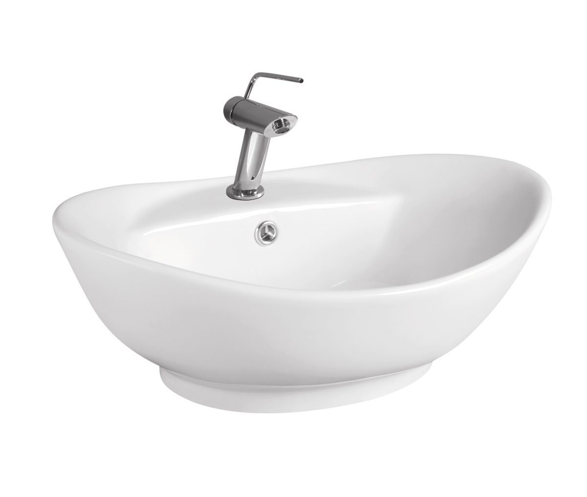 Tp-5818 White Artistic Porcelain Vessel Bathroom Sink, 8.25 X 15.375 In.