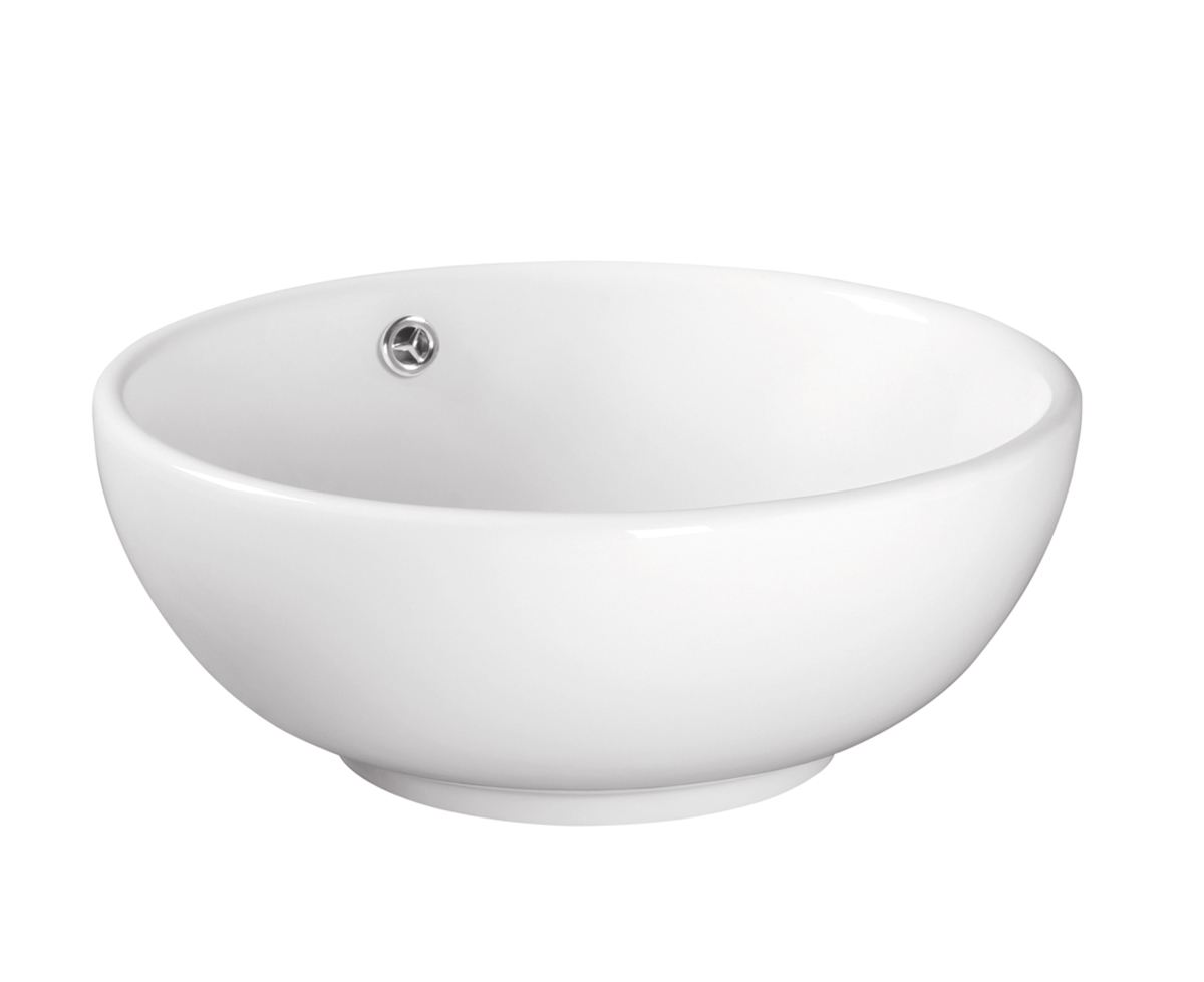 Tp-5902 White Artistic Porcelain Vessel Bathroom Sink, 16.5 X 16.5 X 6.875 In.