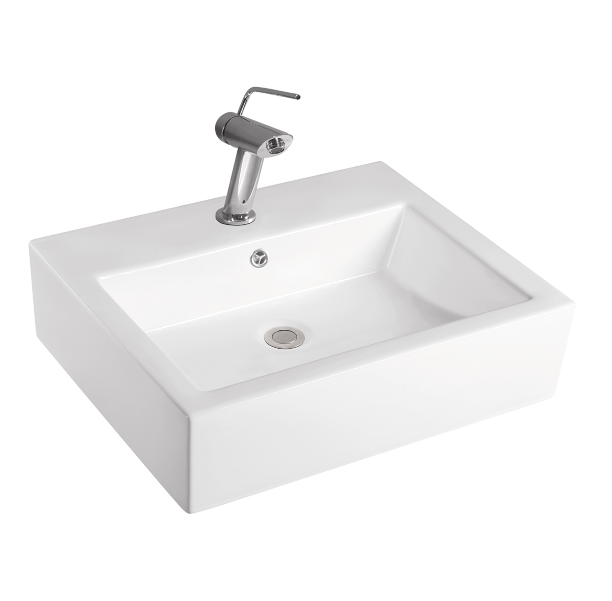 Tp-5912 White Artistic Porcelain Vessel Bathroom Sink, 22.5 X 17.875 X 6 .125 In.