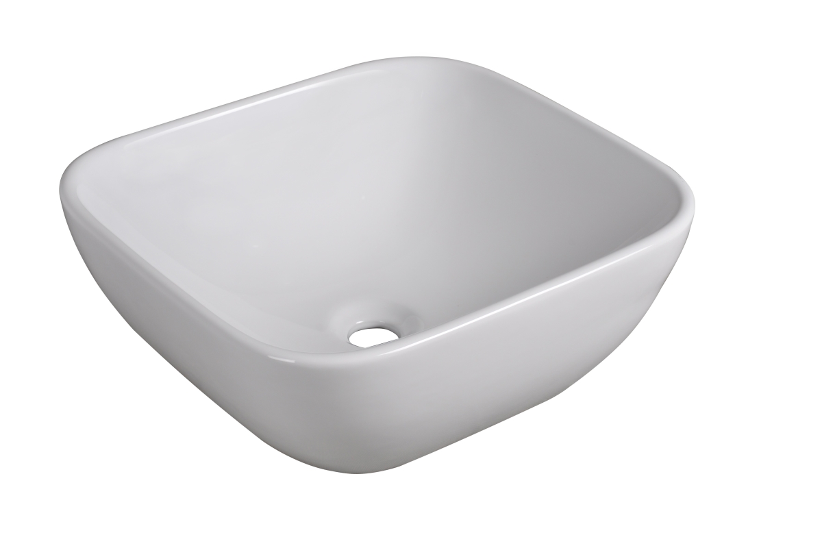 Tp-7812 White Artistic Porcelain Vessel Bathroom Sink, 18.125 X 16.375 X 6.875 In.