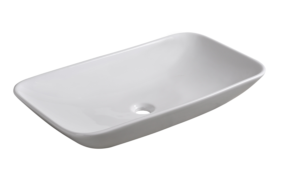 Tp-e408 White Artistic Porcelain Vessel Bathroom Sink, 27.75 X 16.125 X 5.125 In.