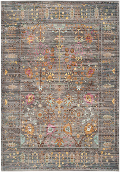Val108c-210 Valencia Runner Area Rug, Grey & Multi Color- 2 Ft.-3 In. X 10 Ft.