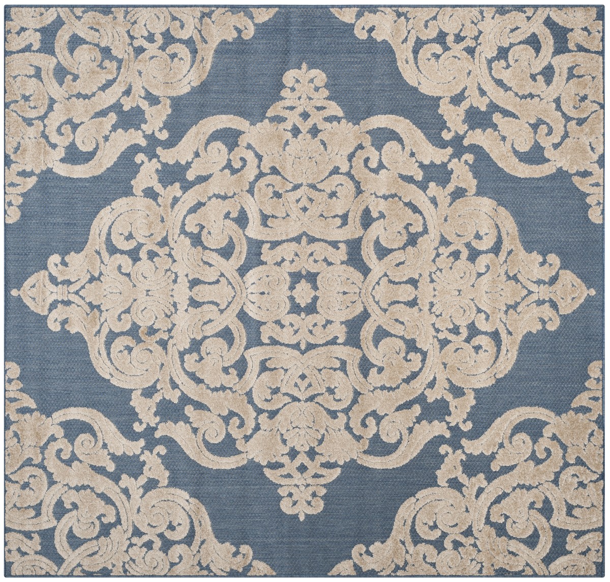 Mnr152a-7sq Monroe Square Area Rug, Blue - 6 Ft.-7 In. X 6 Ft.-7 In.