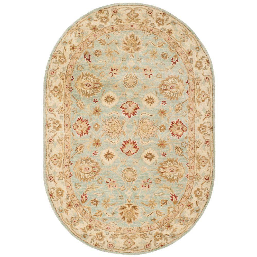 At822a-8ov Antiquity Oval Area Rug, Grey Blue & Beige - 7 Ft. 6 In. X 9 Ft. 6 In. Oval