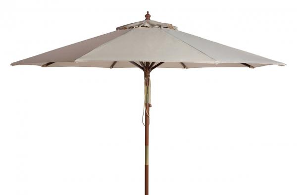 Pat8009a 9 Ft. Cannes Wooden Outdoor Umbrella, Beige