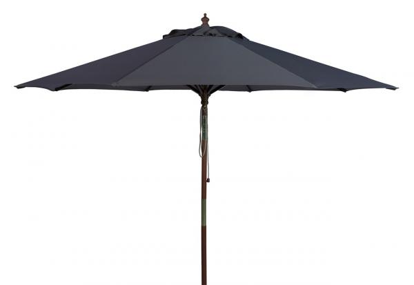 Pat8009b 9 Ft. Cannes Wooden Outdoor Umbrella, Grey