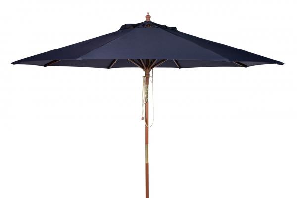 Pat8009c 9 Ft. Cannes Wooden Outdoor Umbrella, Navy