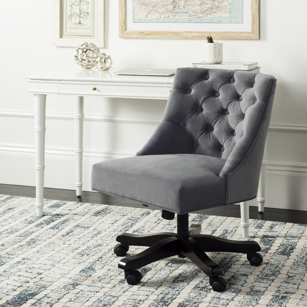 Mcr1030b Soho Tufted Velvet Swivel Desk Chair, Grey