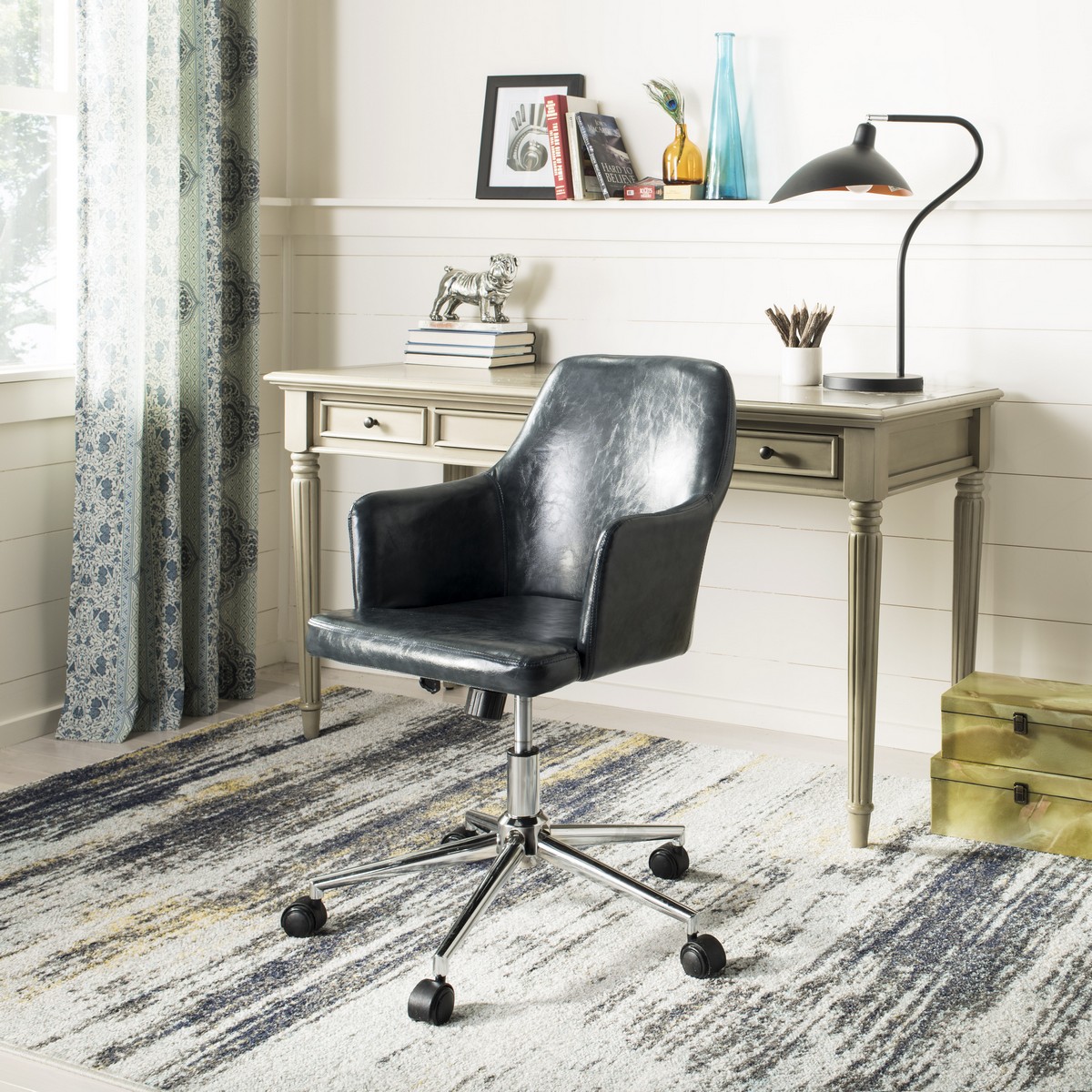 Och7500c Cadence Swivel Office Chair, Dark Grey & Chrome
