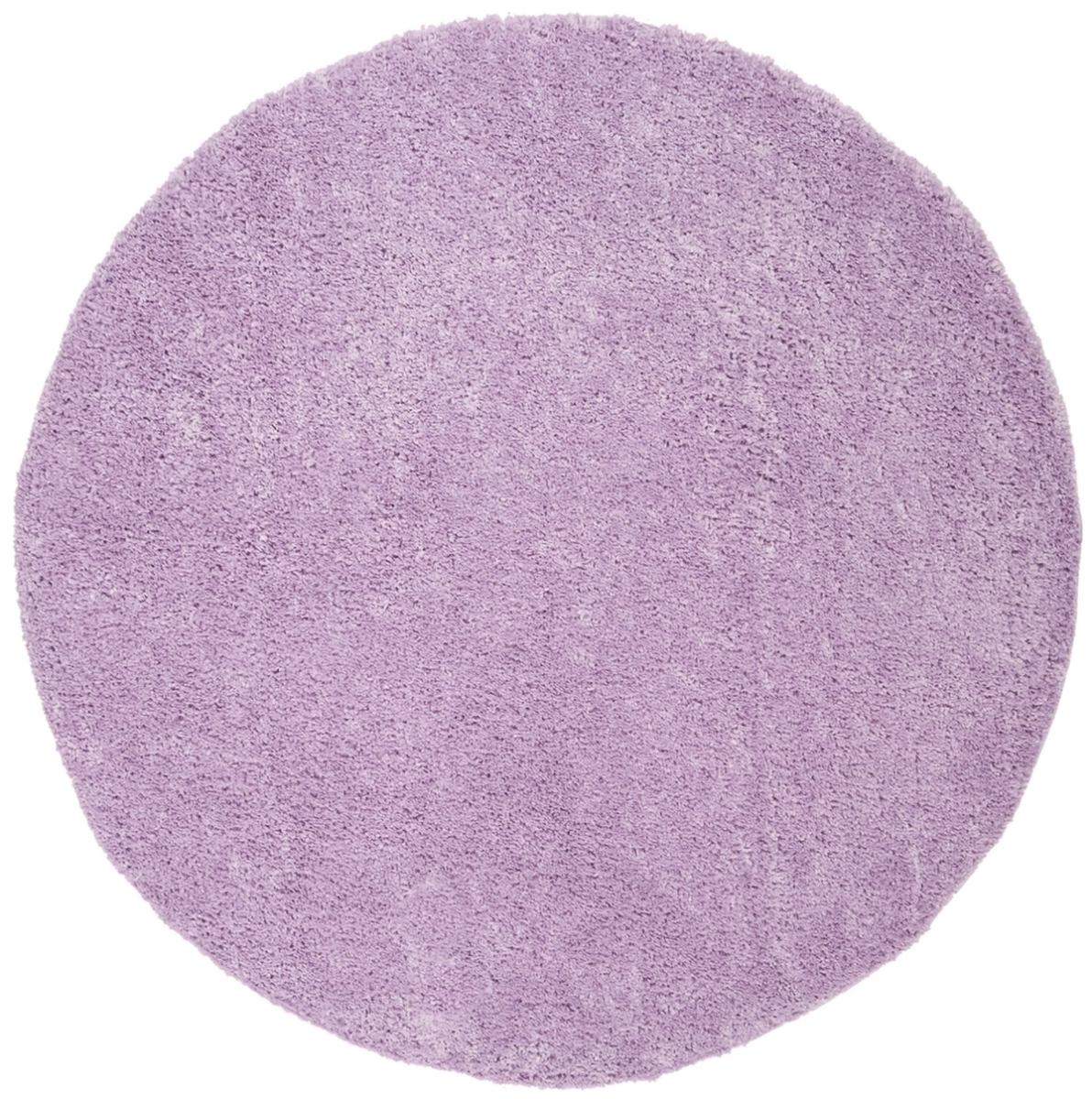 Aug900v-7r August Shag Power Loomed Round Area Rug, Lilac - 6 Ft.-7 In. X 6 Ft.-7 In.