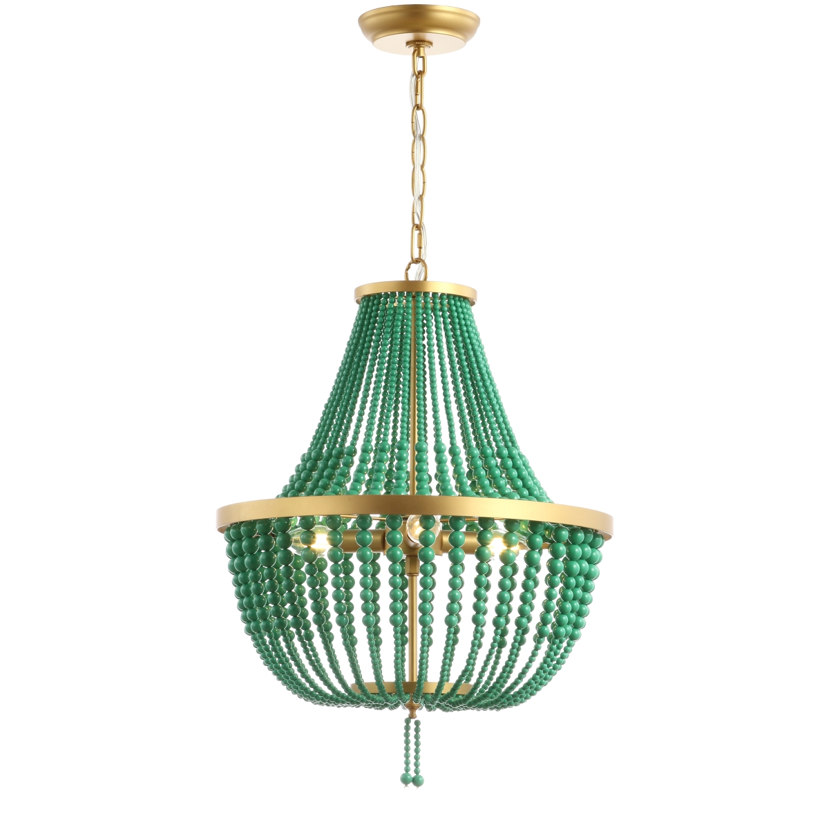 Dsn1300a It All Started With A Lamp Chandelier - Green & Gold