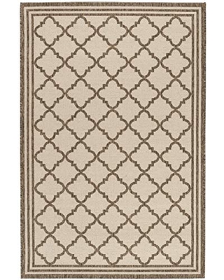 Bhs121c-5 5 Ft. 3 In. X 7 Ft. 6 In. Beach House Contemporary Rectangle Indoor & Outdoor Area Rugs, Cream & Beige