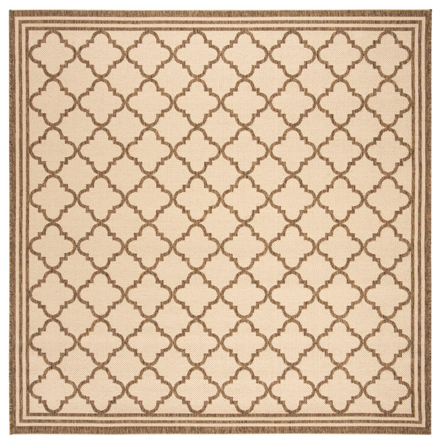 Bhs121c-6sq 6 Ft. 7 In. X 6 Ft. 7 In. Beach House Contemporary Square Indoor & Outdoor Area Rugs, Cream & Beige